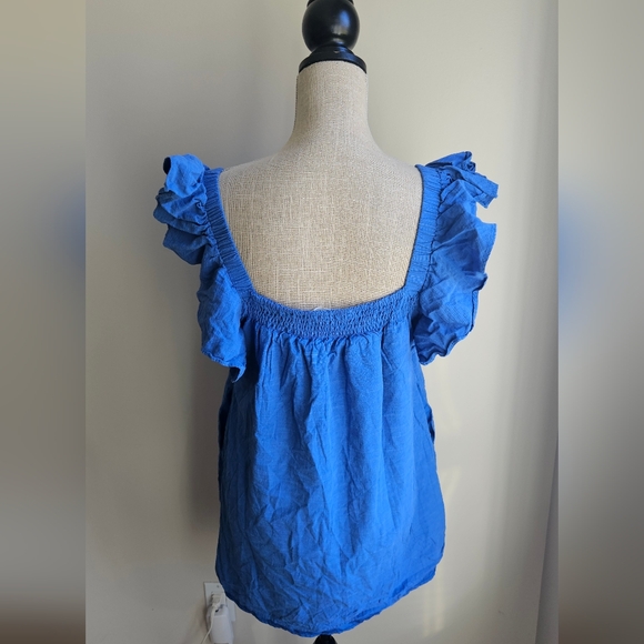 Lost In Lunar Chic Blue Ruffle Mini Dress - Picture 4 of 6